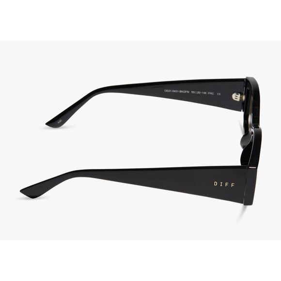 DIFF Eyewear Kai  Square Mirror  Sunglasses- Black main image 6